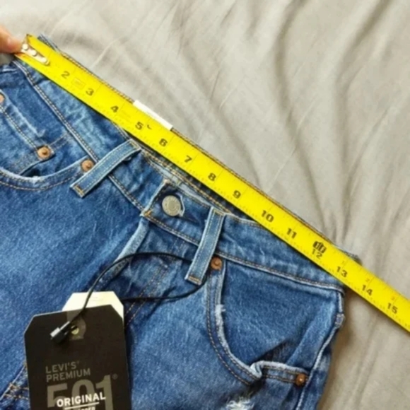 Levi's 501 Crop High Rise Jeans Charleston - Picture 3 of 8